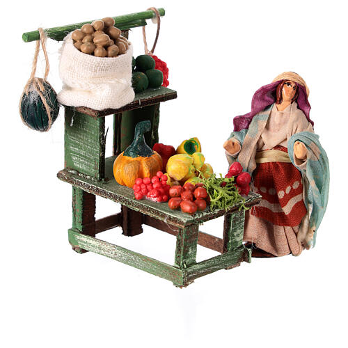 Banco frutta 6 cm presepe napoletano terracotta 4