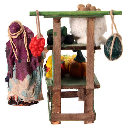 Banco frutta 6 cm presepe napoletano terracotta 5