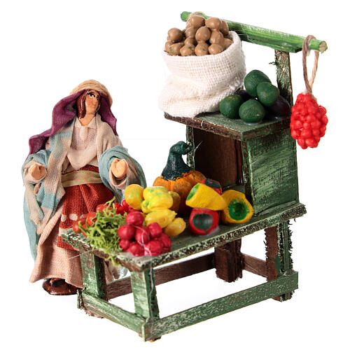 Fruit stand 6 cm Neapolitan terracotta nativity scene 2