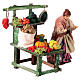 Market stall with fruits and seller for 8 cm Neapolitan Nativity Scene s3