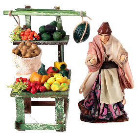 Banco frutta presepe napoletano 8 cm terracotta