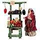 Market stand with fruits and 12 cm terracotta figurine for Neapolitan Nativity Scene s1