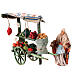 Fruit cart with seller, 10 cm terracotta Neapolitan Nativity Scene s1