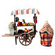 Fruit cart with seller, 10 cm terracotta Neapolitan Nativity Scene s3