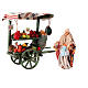 Carretto frutta 10 cm terracotta presepe napoletano s2