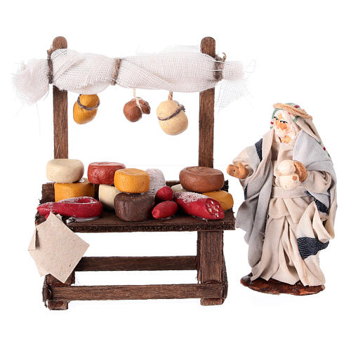 Étal charcuterie 6 cm crèche napolitaine terre cuite 1