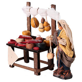 Charcuterie counter 8 cm terracotta Neapolitan nativity scene