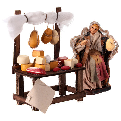 Charcuterie stall for Neapolitan Nativity Scene with 10 cm terracotta figurine 2