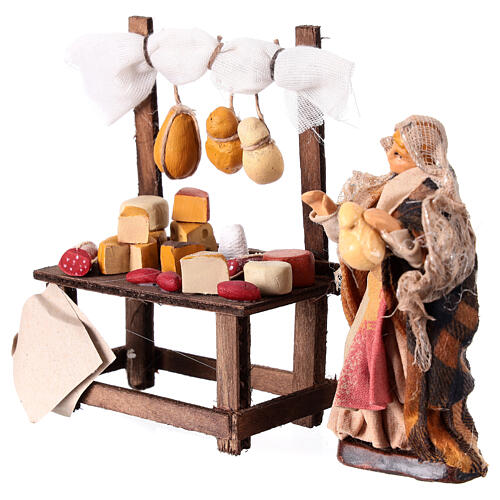 Charcuterie stall for Neapolitan Nativity Scene with 10 cm terracotta figurine 3