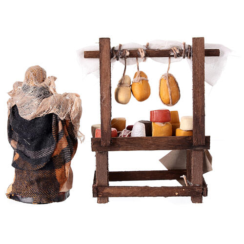 Charcuterie stall for Neapolitan Nativity Scene with 10 cm terracotta figurine 4