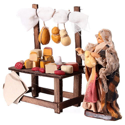 Banco salumi terracotta h 10 cm presepe napoletano 3