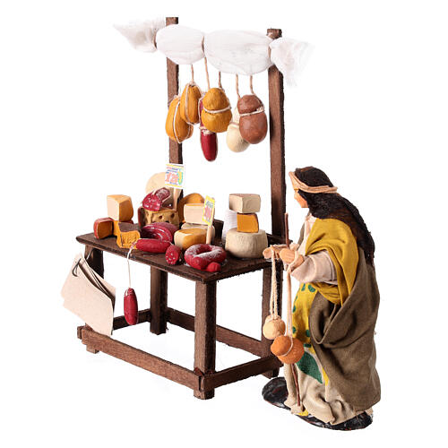 Stoisko z wędlinami do szopki neapolitańskiej – figurka 12 cm, terakota 2