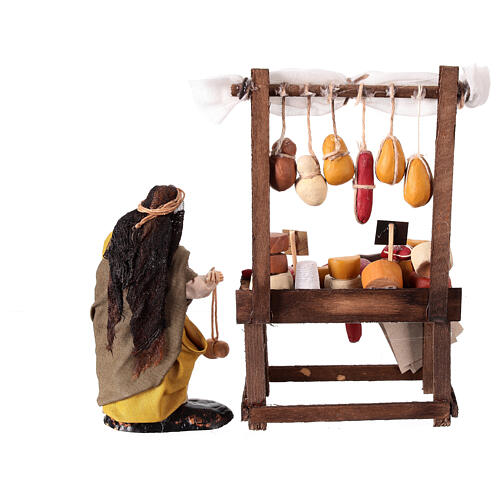 Stoisko z wędlinami do szopki neapolitańskiej – figurka 12 cm, terakota 4