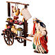 Charcuterie cart with seller, 10 cm terracotta Neapolitan Nativity Scene s3