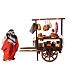 Charcuterie cart with seller, 10 cm terracotta Neapolitan Nativity Scene s4