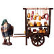 Carro salumi presepe napoletano terracotta 12 cm s4