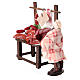Market stall with meat and seller for 8 cm Neapolitan Nativity Scene s2