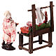 Market stall with meat and seller for 8 cm Neapolitan Nativity Scene s4