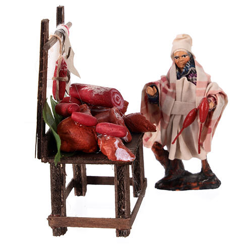 Banco carne 8 cm presepe terracotta napoletano 3