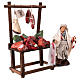 Market stand with meat and 12 cm terracotta figurine for Neapolitan Nativity Scene s2