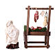 Market stand with meat and 12 cm terracotta figurine for Neapolitan Nativity Scene s4