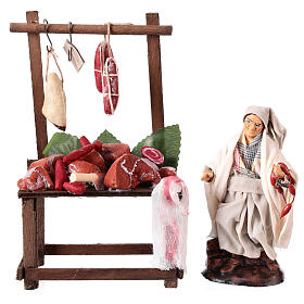 Banco carne presepe napoletano h 12 cm terracotta