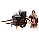 Neapolitan nativity scene sweeper wagon 12 cm terracotta s1