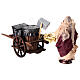 Terracotta street sweeper wagon h 10 cm Neapolitan nativity scene s4