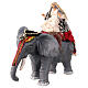 Arab man on a decorated elephant for 10 cm Neapolitan Nativity Scene s3