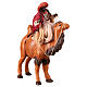 König mit dunklem Teint auf Kamel, Krippenfigur, Terrakotta, neapolitanische Krippe, für 15 cm Krippe s3