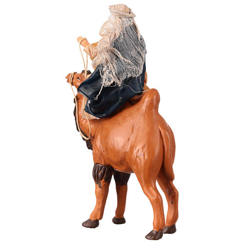 White Wise Man on a camel for 10 cm Neapolitan Nativity Scene 5