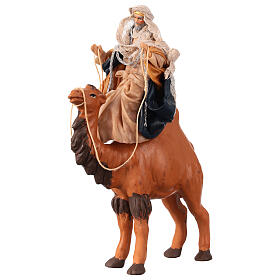 Magio bianco su cammello 10 cm presepe napoletano