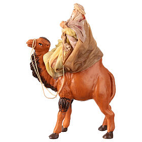 Wise Man with open arms on a camel for 10 cm Neapolitan Nativity Scene