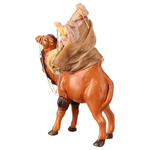 Wise Man with open arms on a camel for 10 cm Neapolitan Nativity Scene 4