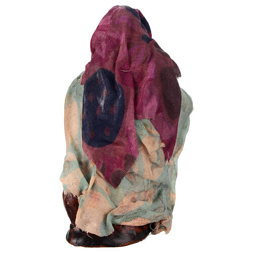 Donna terracotta bimbo in braccio presepe napoletano 10 cm 4