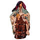 Donna terracotta bimbo in braccio presepe napoletano 10 cm s1