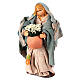 Blumenhändlerin, Krippenfigur, Terrakotta, neapolitanische Krippe, für 10 cm Krippe s2
