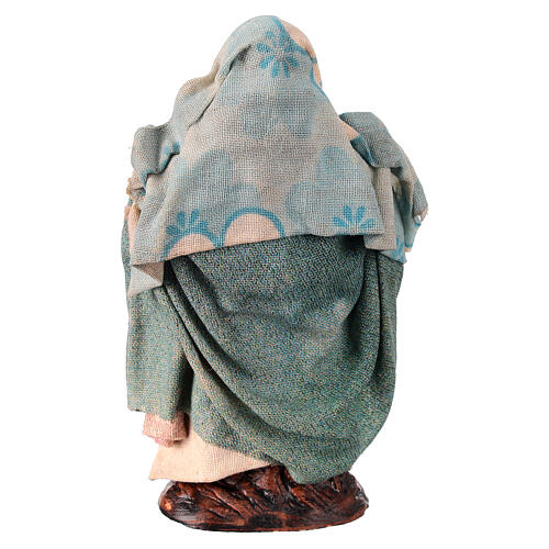 Donna fiorista presepe napoletano 10 cm 4