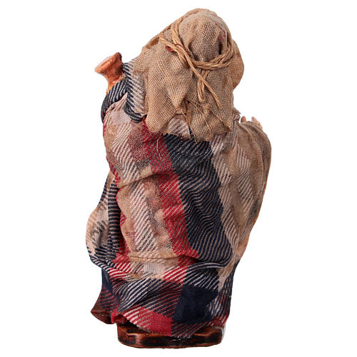Frau mit Amphore, Krippenfigur, Terrakotta, neapolitanische Krippe, für 10 cm Krippe 4
