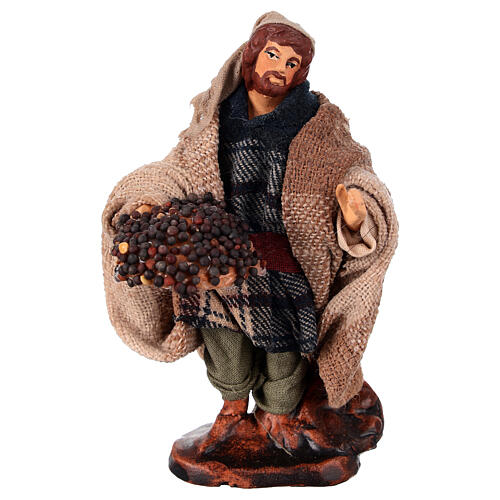 Peasant with grapes for 10 cm Neapolitan Nativity Scene 1