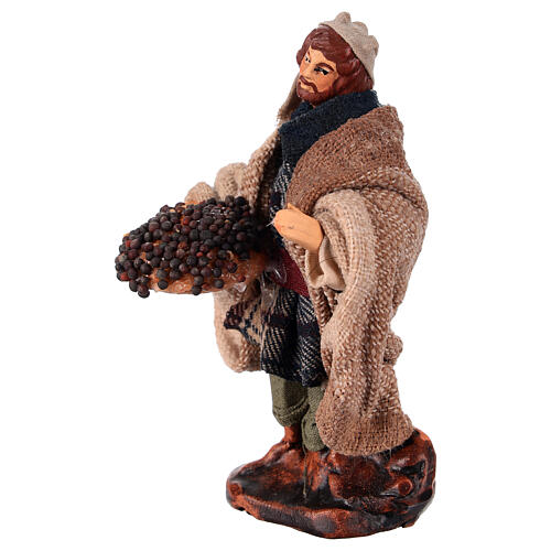 Peasant with grapes for 10 cm Neapolitan Nativity Scene 2