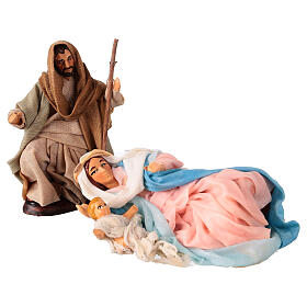 Nativité allongée crèche napolitaine 12 cm