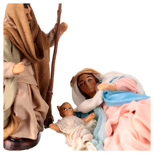 Nativité allongée crèche napolitaine 12 cm 2