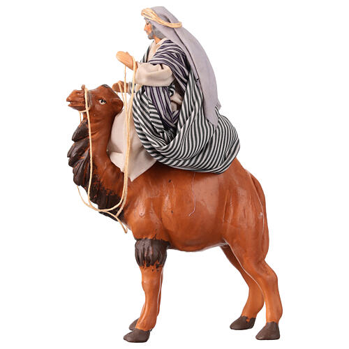 Arab man on a camel for 12 cm Neapolitan Nativity Scene 1