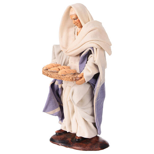 Estatueta homem árabe com pão presépio napolitano 12 cm 2