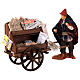 Newspaper vendor with cart for 10 cm Neapolitan Nativity Scene s3