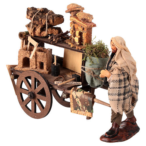 Krippenbauer-Wagen mit Figur, neapolitanischer Stil – für 12 cm Krippe 2