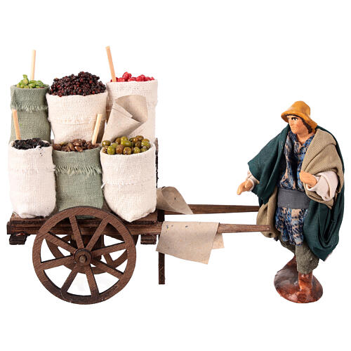 Spices cart for 10 cm Neapolitan Nativity Scene 1