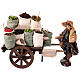 Marktszene mit Gewürzverkäufer und Karren – für 12 cm Krippe, Terrakotta, neapolitanischer Stil s1