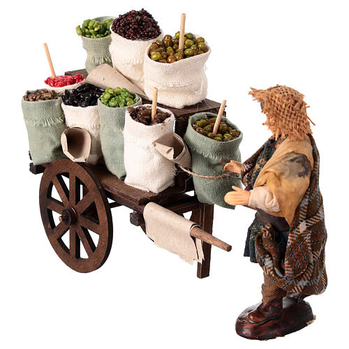 Figurka sprzedawcy przypraw z wózkiem, 12 cm 2